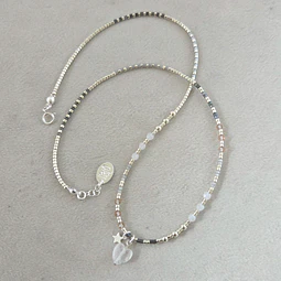 Collar Corazón Cuarzo Transparente