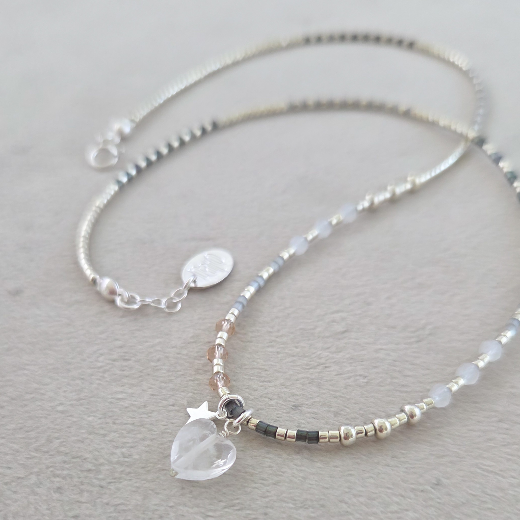 Collar Corazón Cuarzo Transparente
