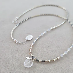 Collar Corazón Cuarzo Transparente