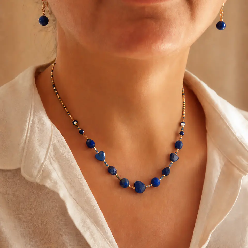 Collar Lapislázuli Ajustable 1