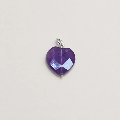 Corazón Amatista L (plata 925)