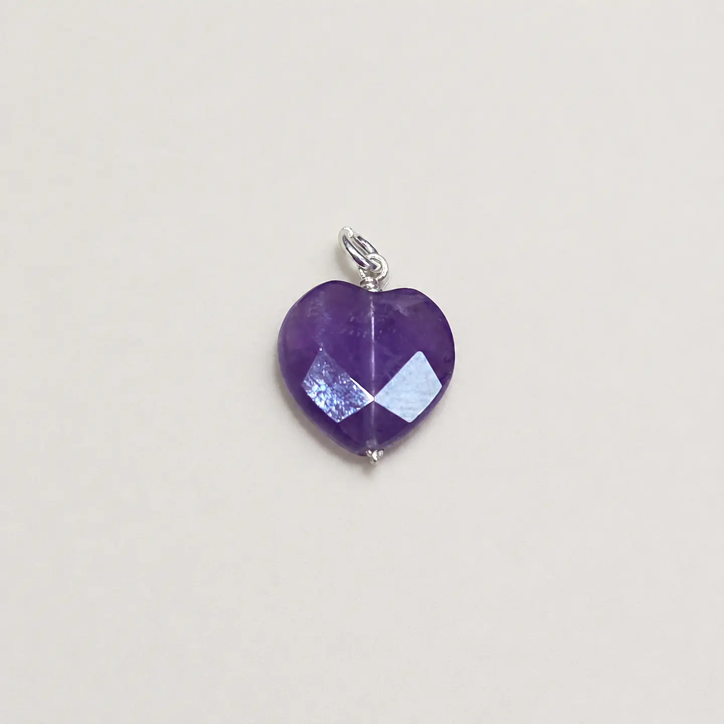 Corazón Amatista L (plata 925) 1