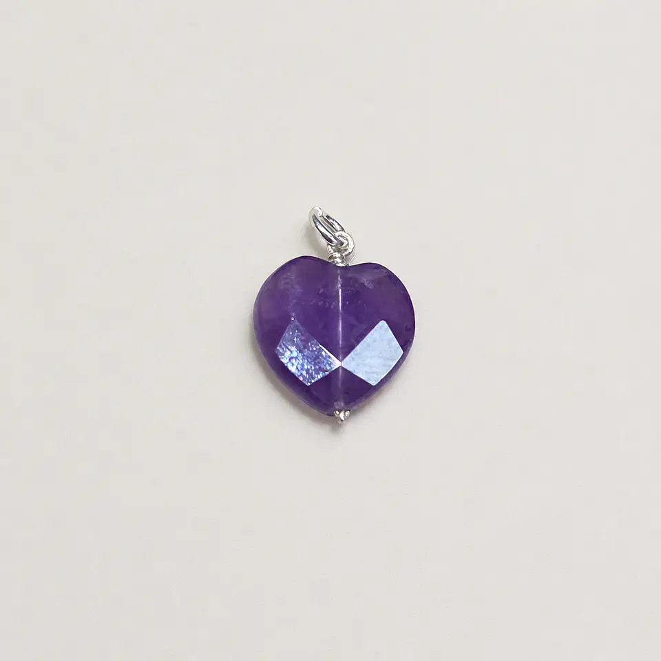 Corazón Amatista L (plata 925) 1
