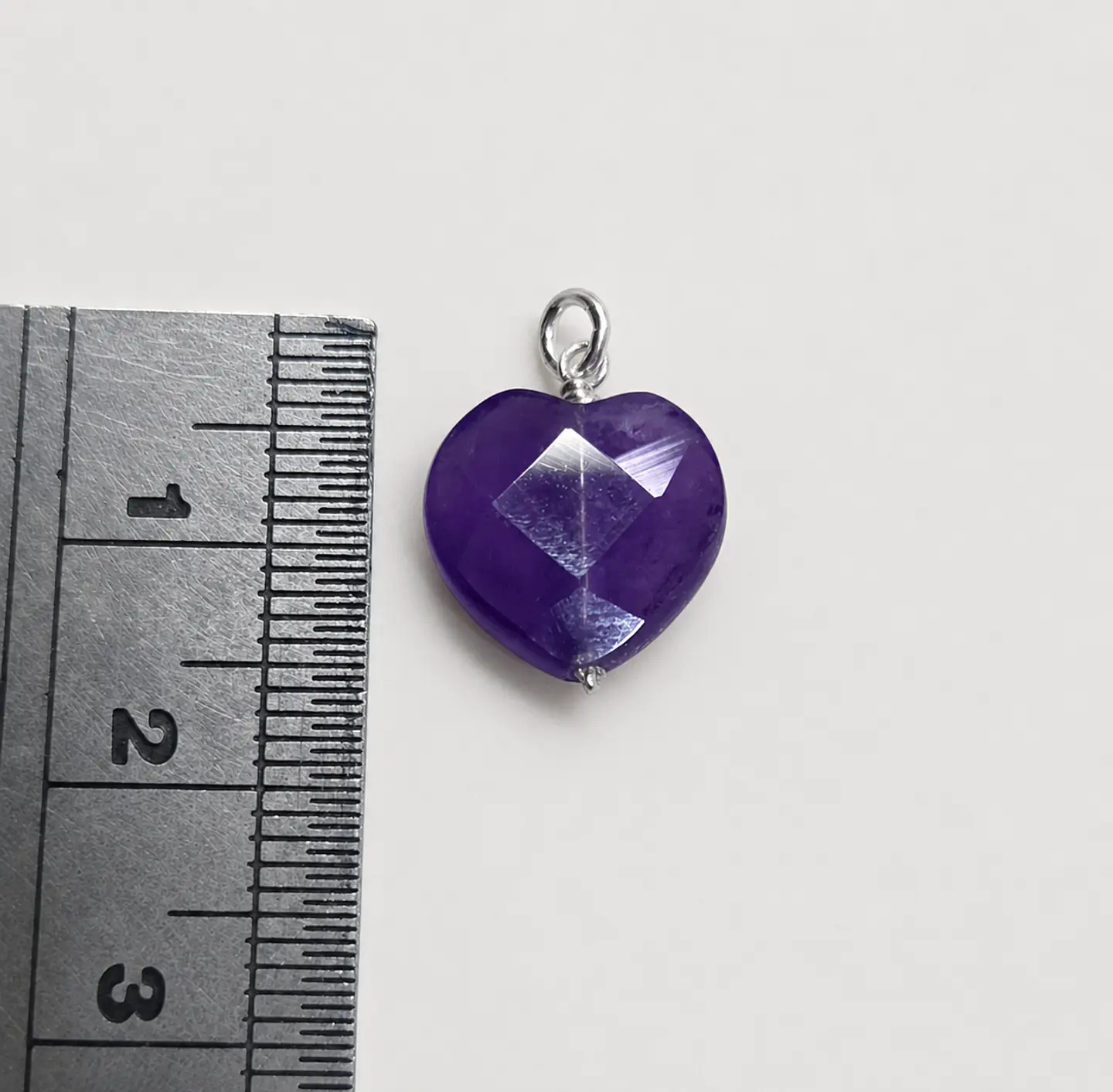 Corazón Amatista L (plata 925) 2