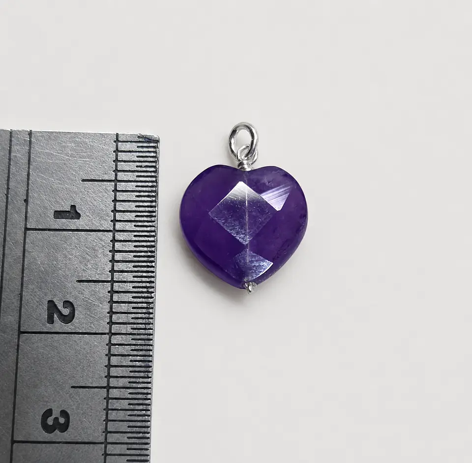 Corazón Amatista L (plata 925) 2