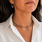 Collar Choker Negro Plateado - Miniatura 1