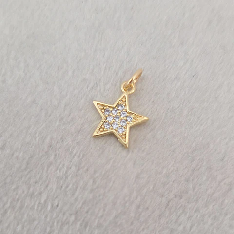 Estrella con strass bañada en oro