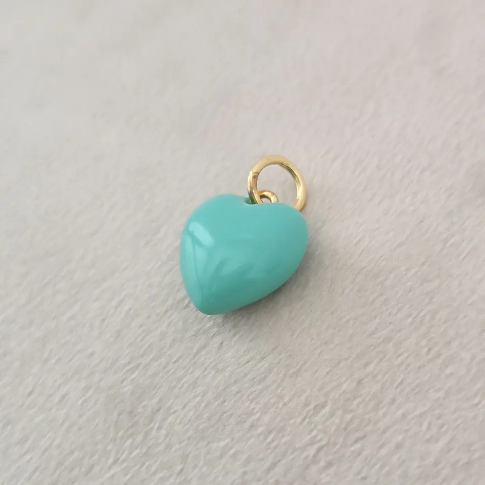 Corazón Esmaltado Turquesa 2