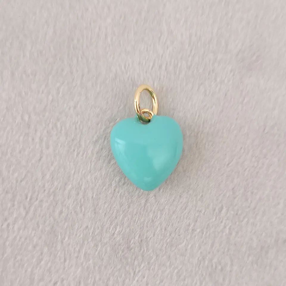 Corazón Esmaltado Turquesa 1