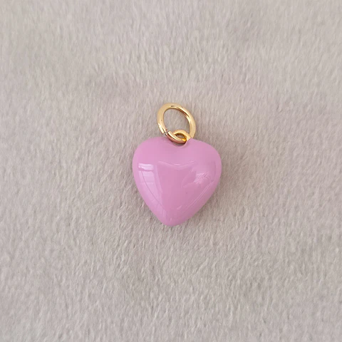 Corazón Esmaltado Rosado