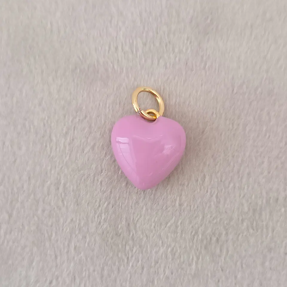 Corazón Esmaltado Rosado 1