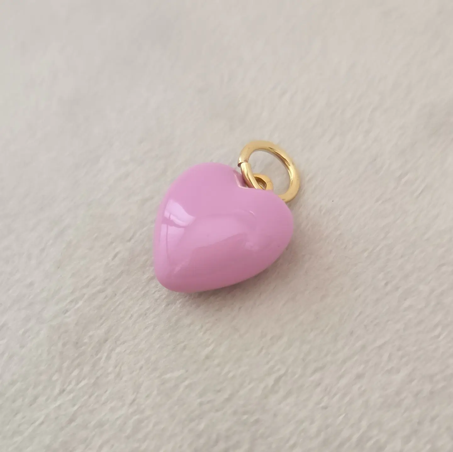 Corazón Esmaltado Rosado 2