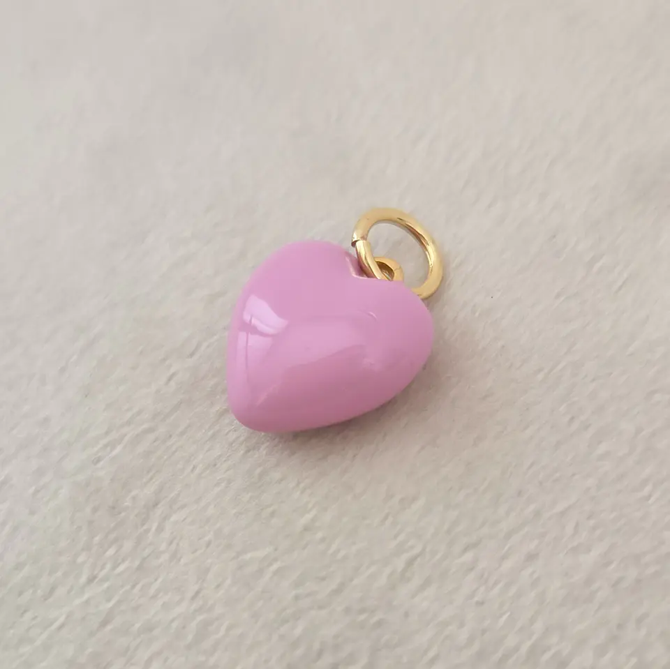 Corazón Esmaltado Rosado 2