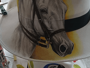 sombreros de caballos pintado a mano 