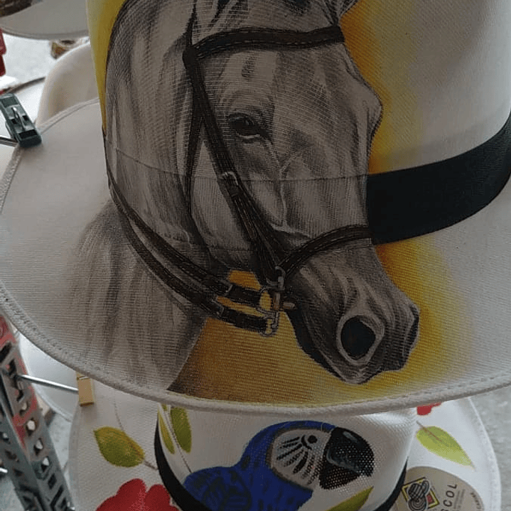 sombreros de caballos pintado a mano  1