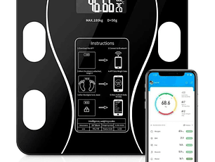 BÁSCULA DIGITAL INTELIGENTE BLUETOOTH CON BATERÍA RECARGABLE