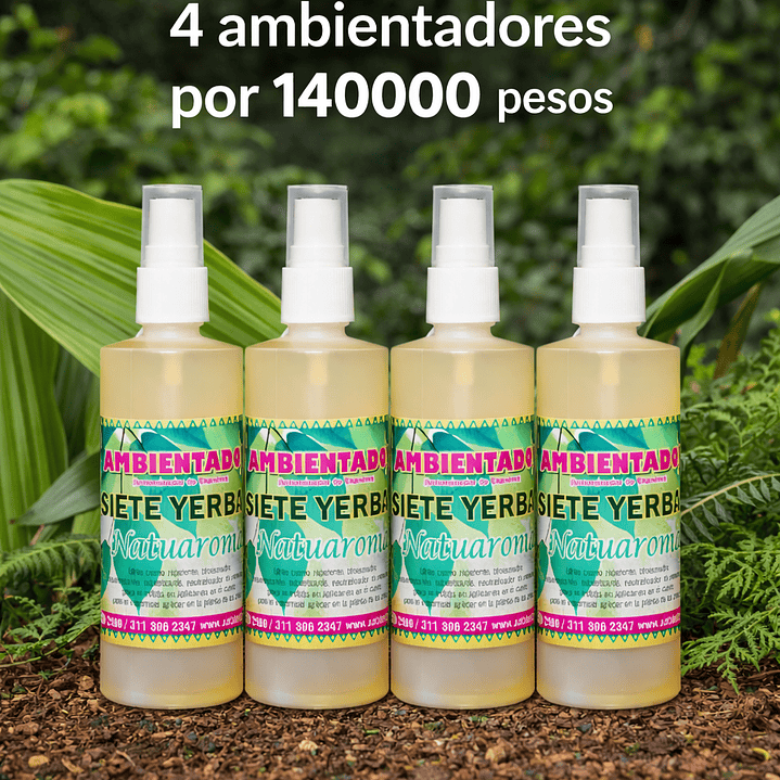 4 ambientadores 7 yerbas 1