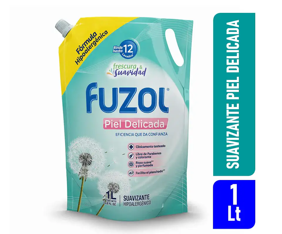 Suavizante FUZOL Piel Delicada 1Lt Hipoalergénico 1