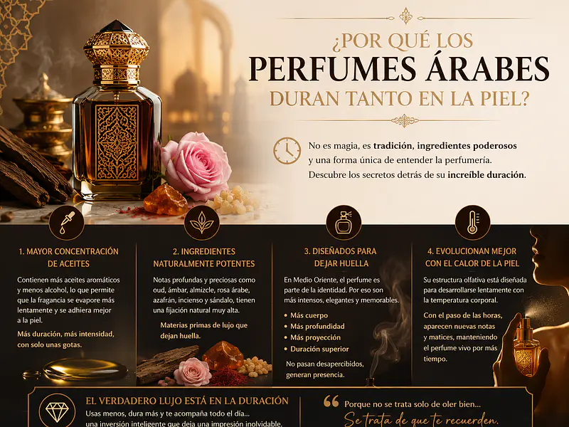 ¿Por qué los perfumes árabes duran tanto en la piel?