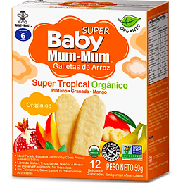 Galletas de arroz Baby Mum- Mum Super Tropical  50g