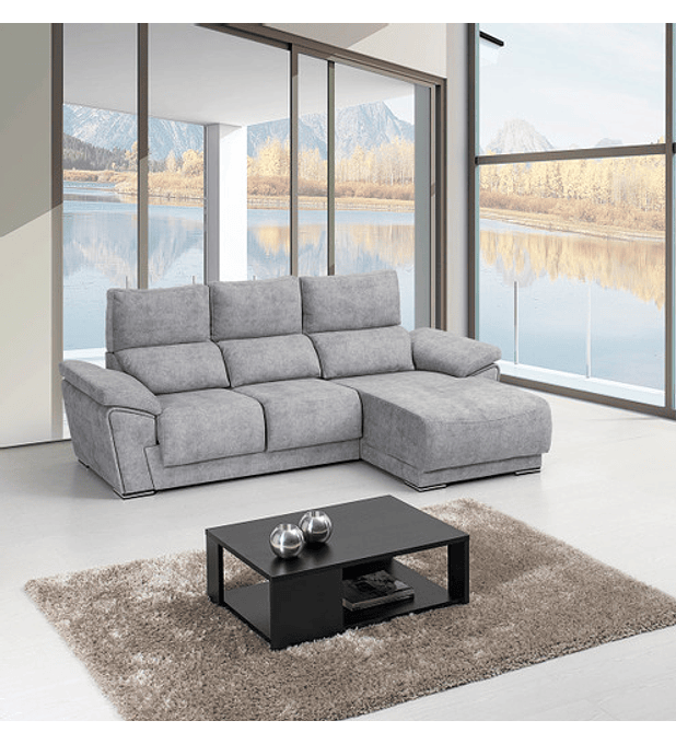 Sofá Chaise Kleber 2 Lugares