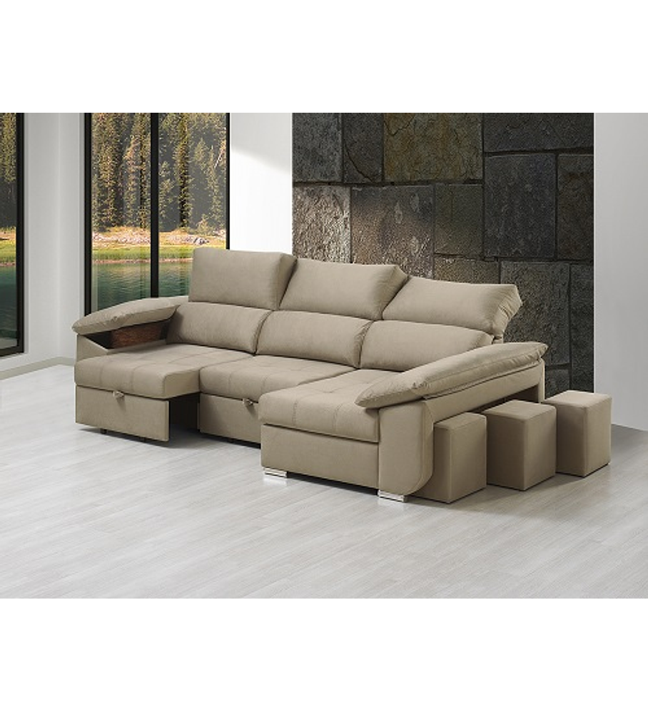 Sofá Chaise Long Robson 3 Lugares