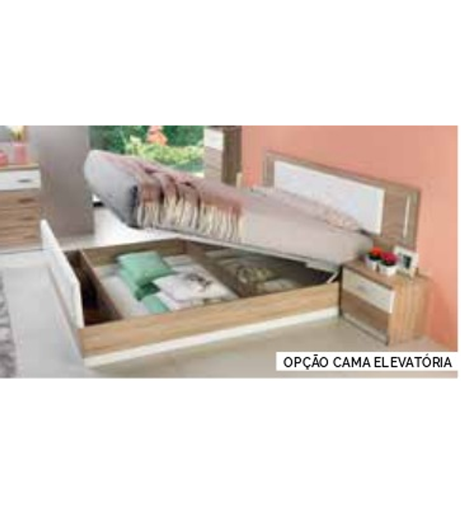 Quarto Casal Completo Osiris 5 Cama Elevatória