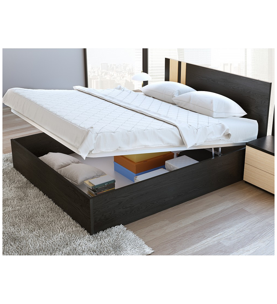 Quarto Casal Completo Cama Estofada Izi 06