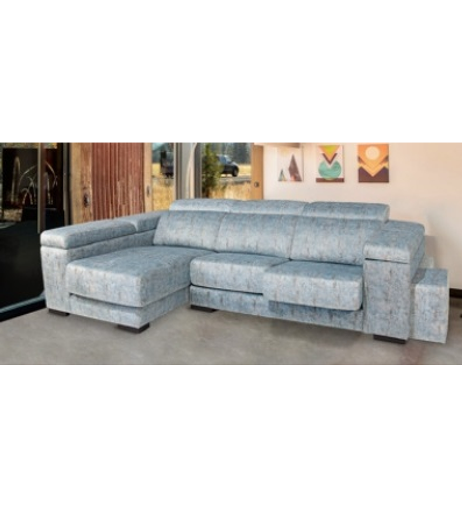 NOVO! Sofá Chaise Long std Alpine 3 Lugares