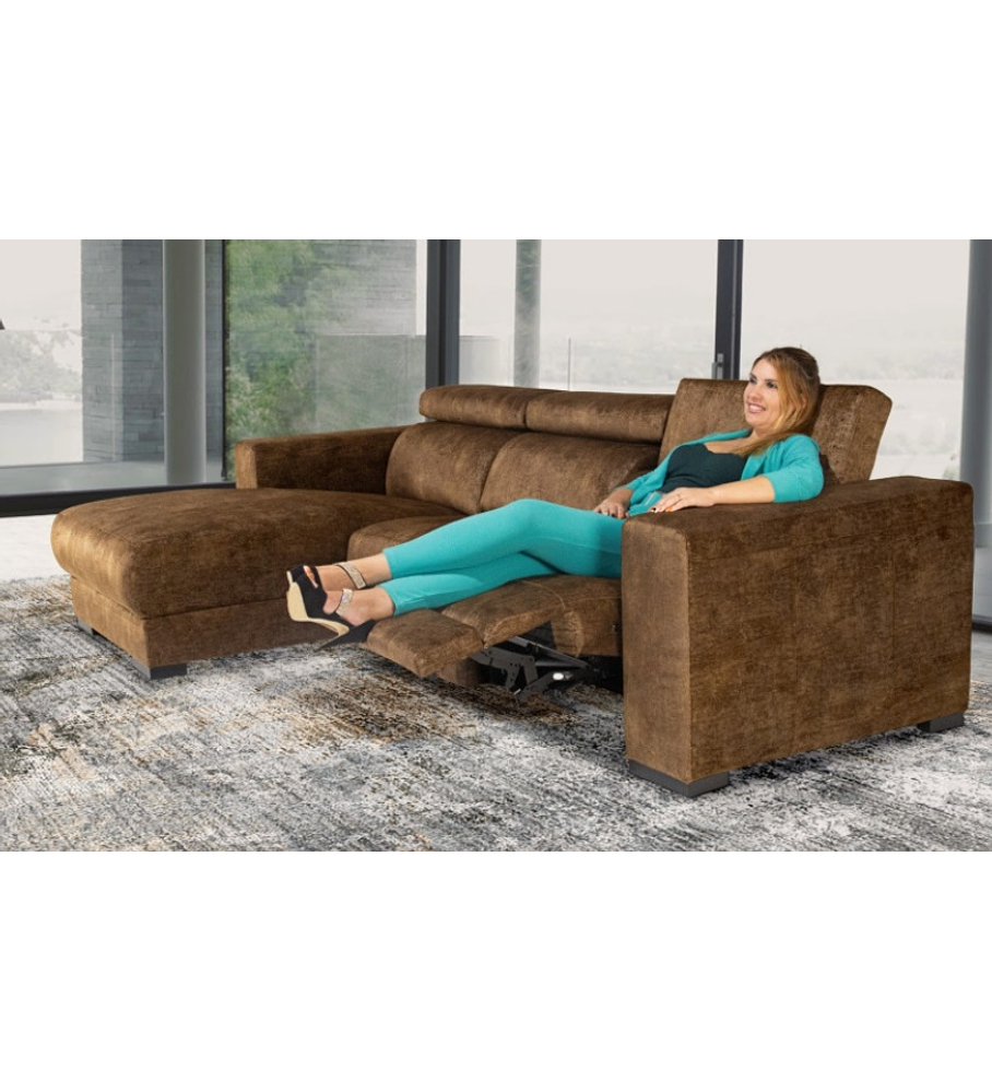 NOVO! Sofá Relax Stella Chaise Long 3 Lugares 1 Relax