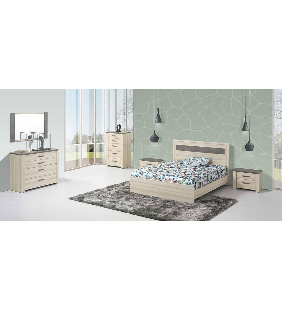 Quarto Casal Completo Estoril Oak