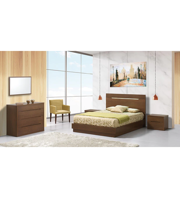 Quarto Casal Completo Viena Nogueira Montana