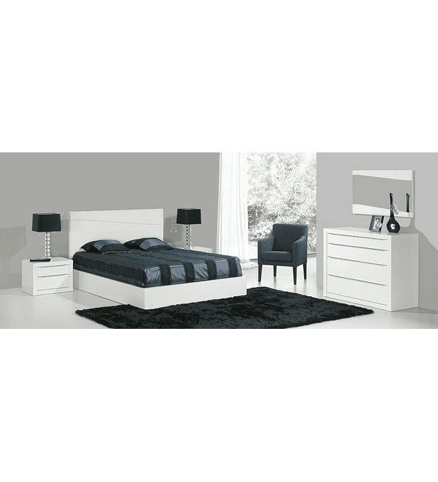Quarto Casal Completo Baviera Branco