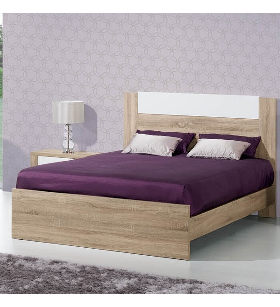 Cama Casal Paris Carvalho Natura 150cm