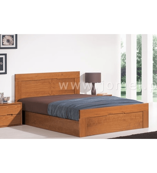 Cama Casal Tróia Pinho Escurecido