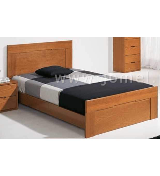 Cama Solteiro Tróia Pinho Escurecido
