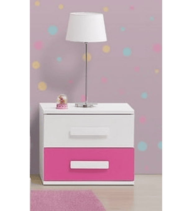 Mesa Cabeceira Play Branco Rosa