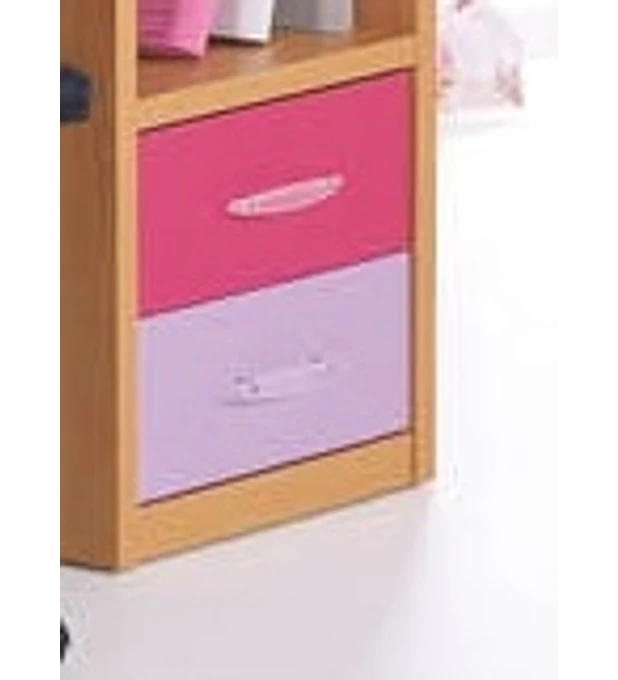 Mesa de Cabeceira Kids Branco Lilás Rosa