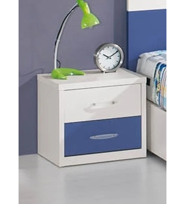 Mesa de Cabeceira Kids Branco Azul