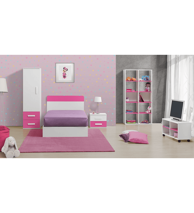 Quarto Criança Completo Play Branco Rosa