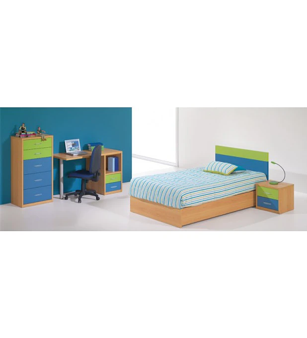 Quarto Criança Completo Kids Faia Azul Verde