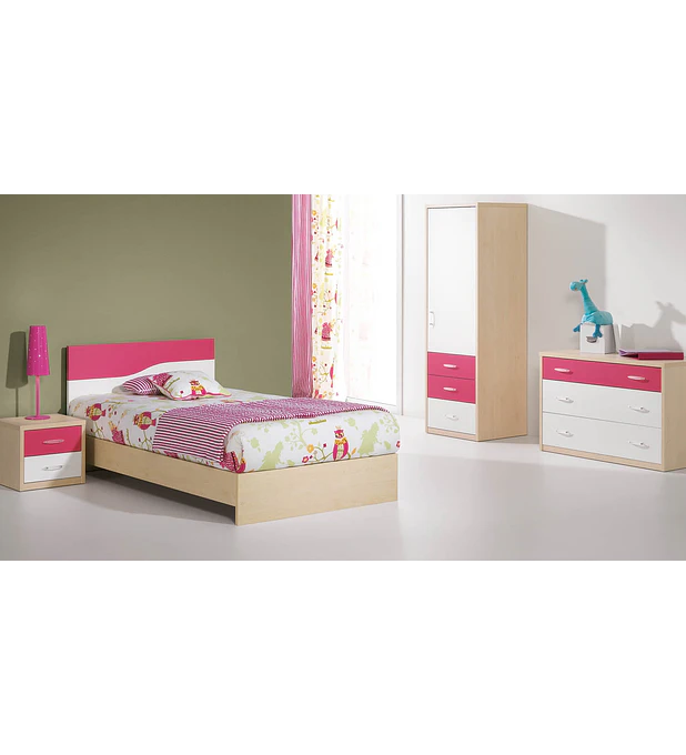 Quarto Criança Completo Kids Maple Branco Rosa