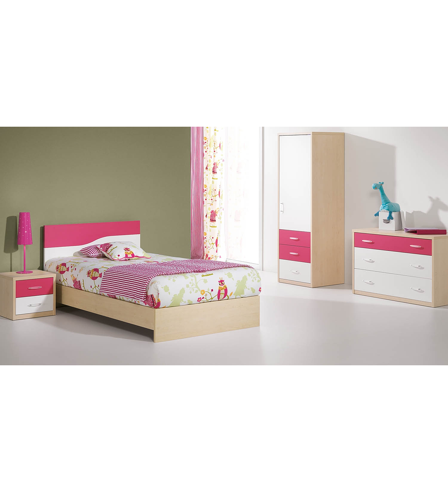 Quarto Criança Completo Kids Maple Branco Rosa