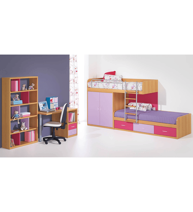 Quarto Criança Completo Kids Faia Lilás Rosa