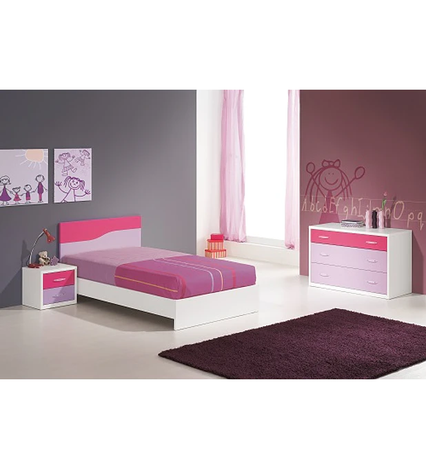 Quarto Criança Completo Kids Branco Lilás Rosa