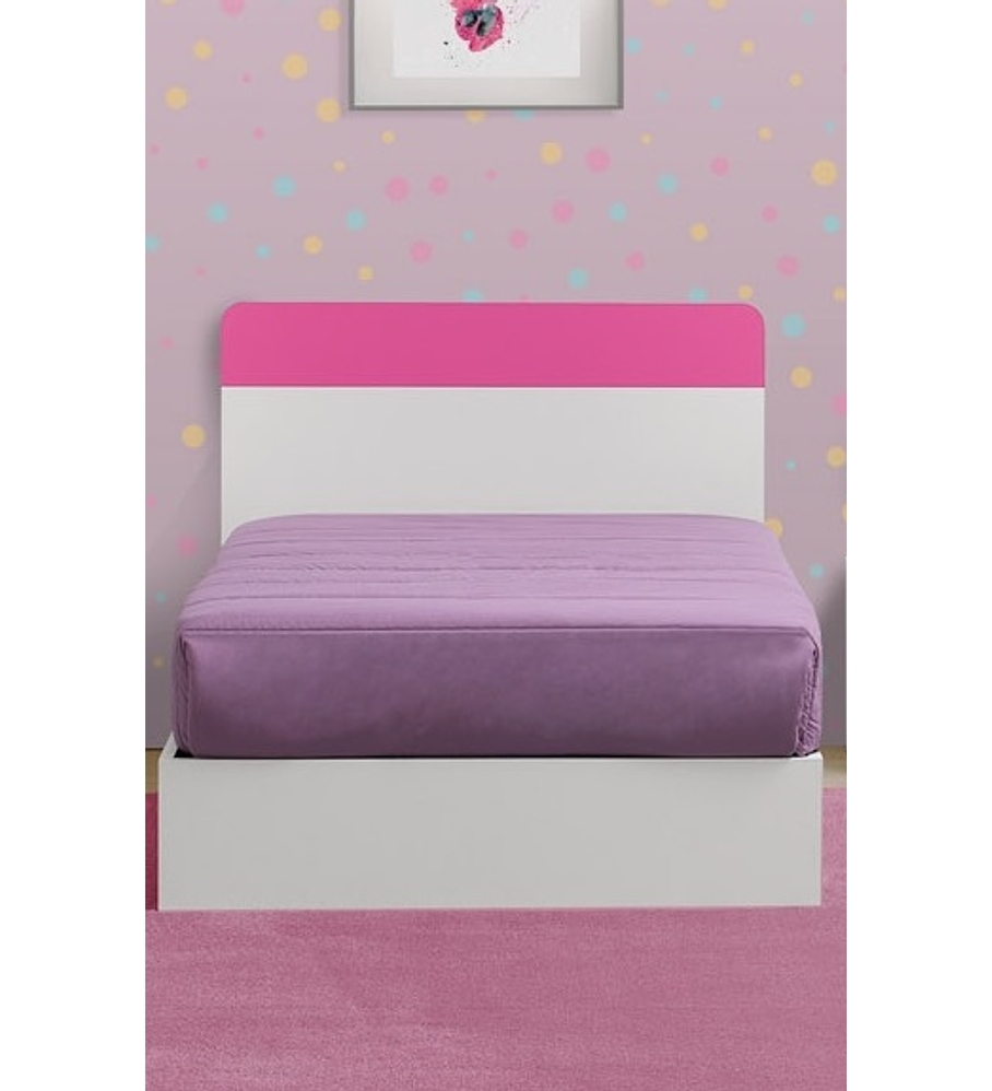 Cama Sommier Elevatório Play Branco Rosa