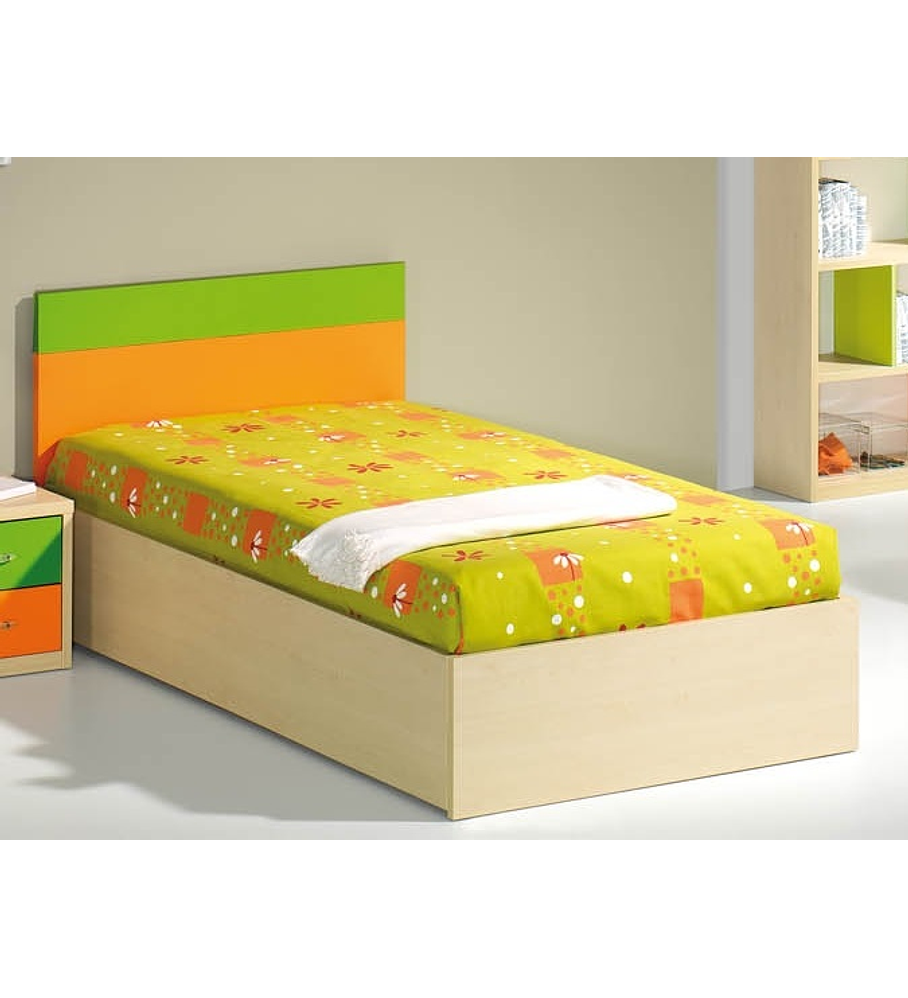 Cama Estúdio Cab Reta Kids Maple Laranja Verde