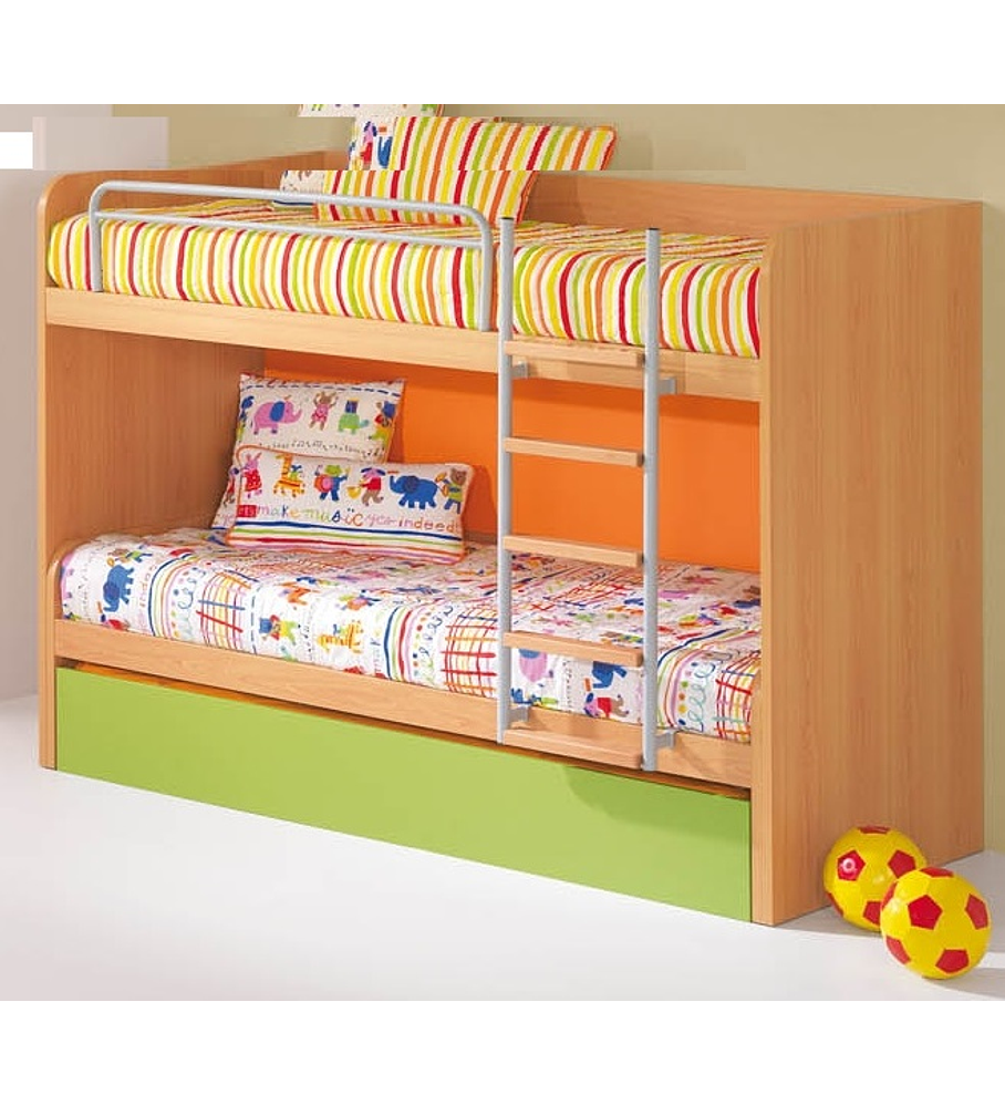 Beliche Triplo Duplo Kids Faia Verde Laranja