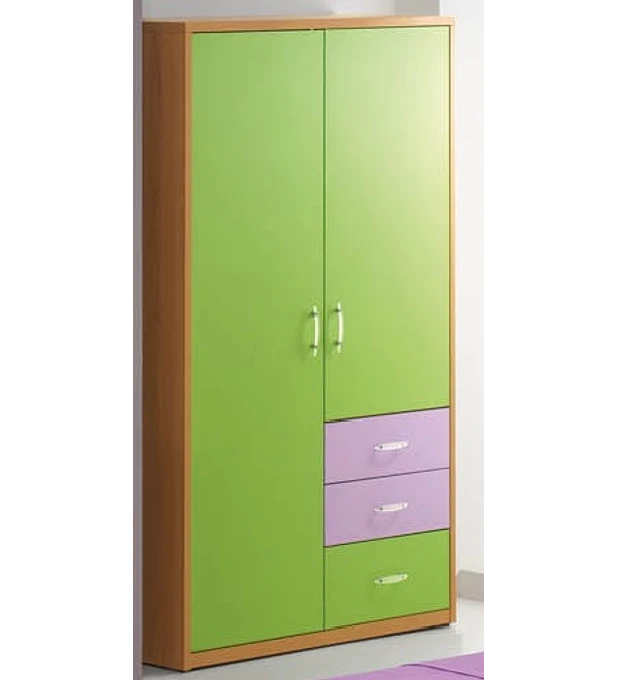Roupeiro 2 Portas Kids Faia Verde Lilás