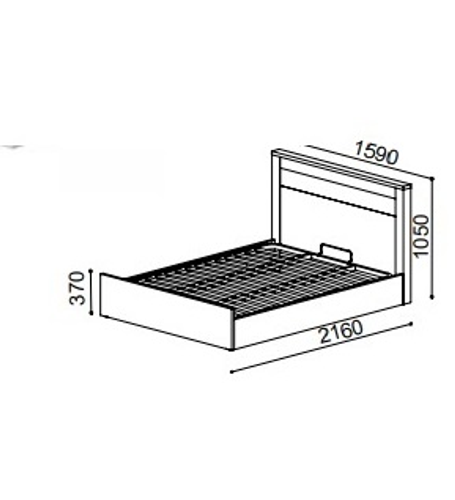 Cama Casal Sommier Elevatório Estoril Oak